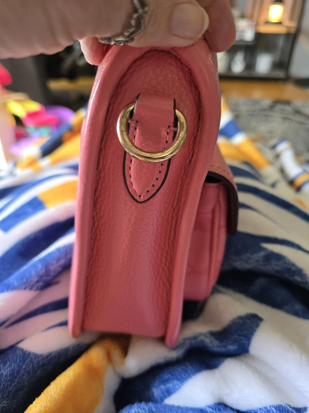 Coach Pennie Crossbody With Coin Pouch.   Pink with Front Pockets